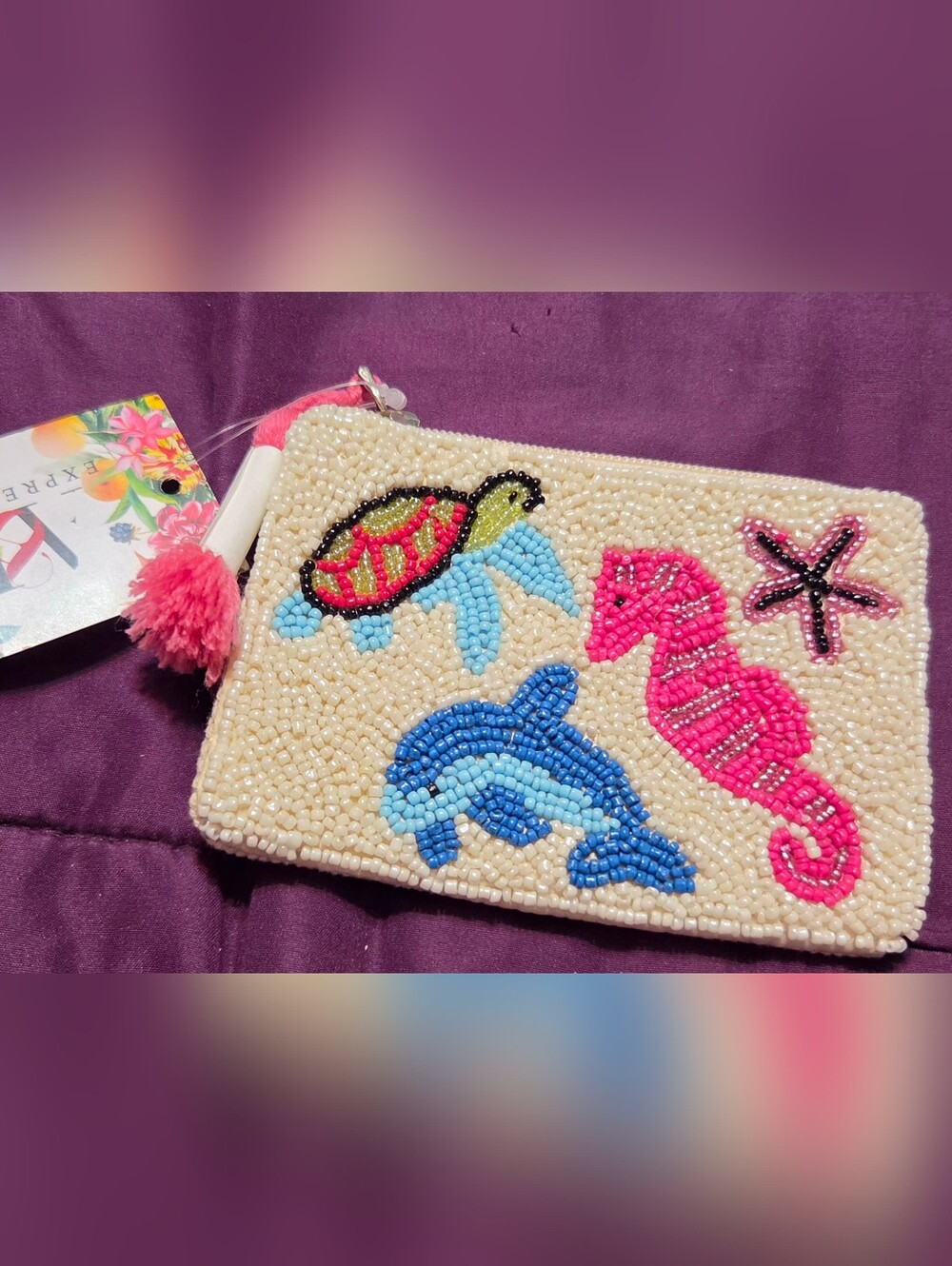A&B Express Edit Beaded Sea Friends Coin Purse